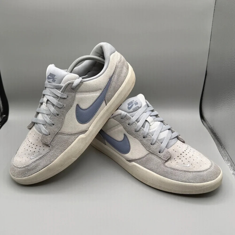 Nike SB Force 58 White/Ashen Slate-Sail Skate Suede Shoes IH0636-141 Mens 11